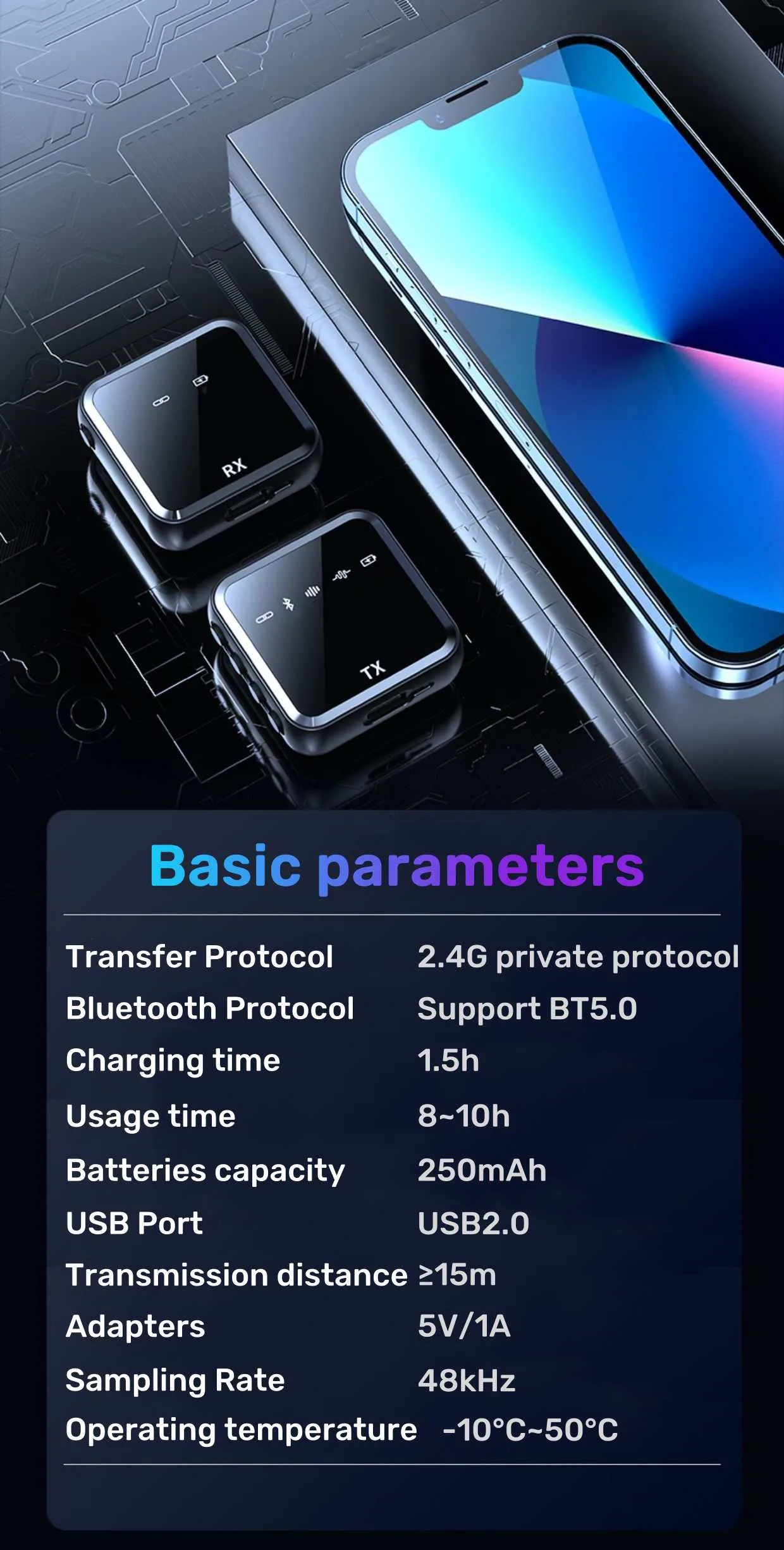 bluetooth lavalier mic for iphone