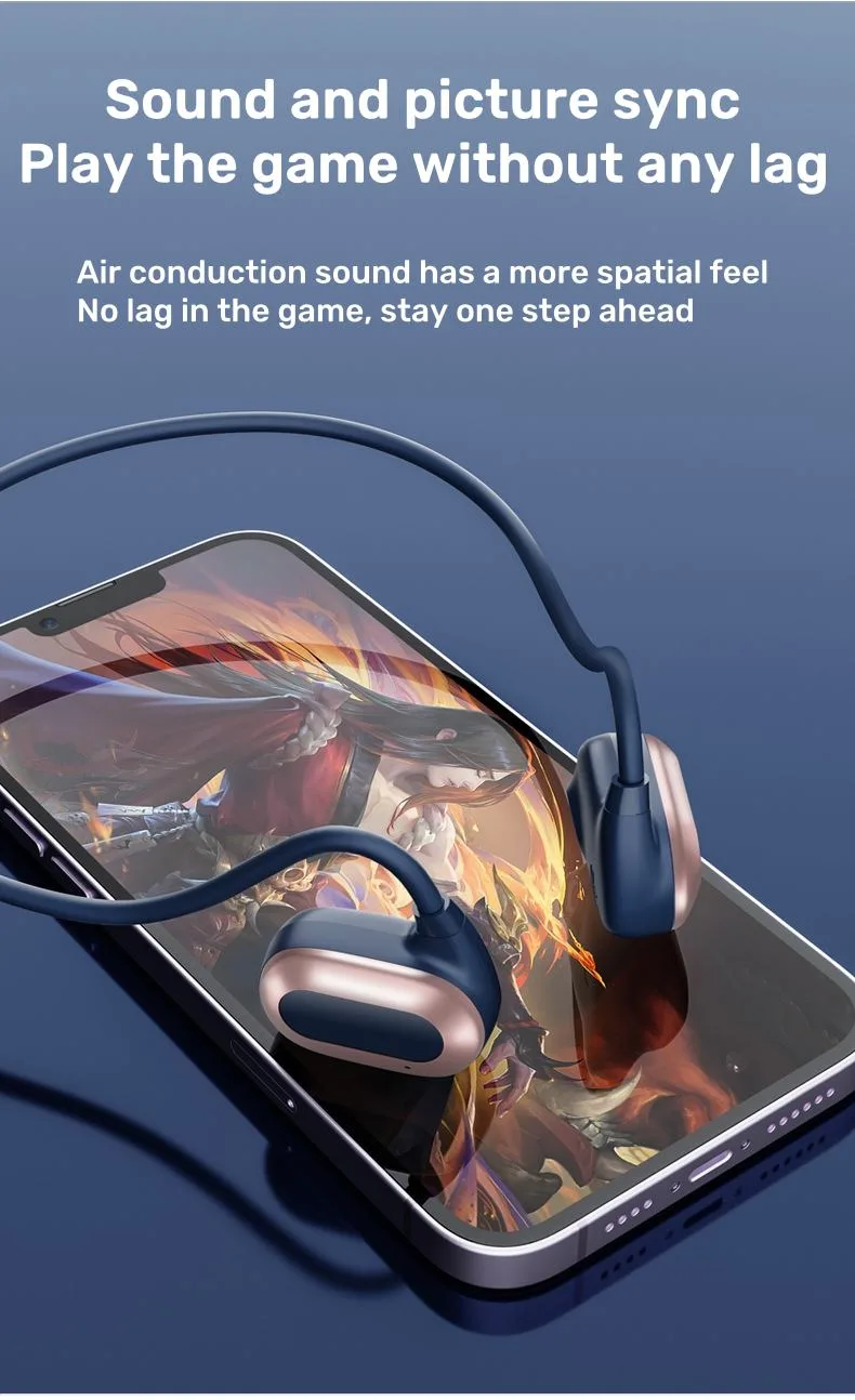 wireless ear clip bone conduction headphones