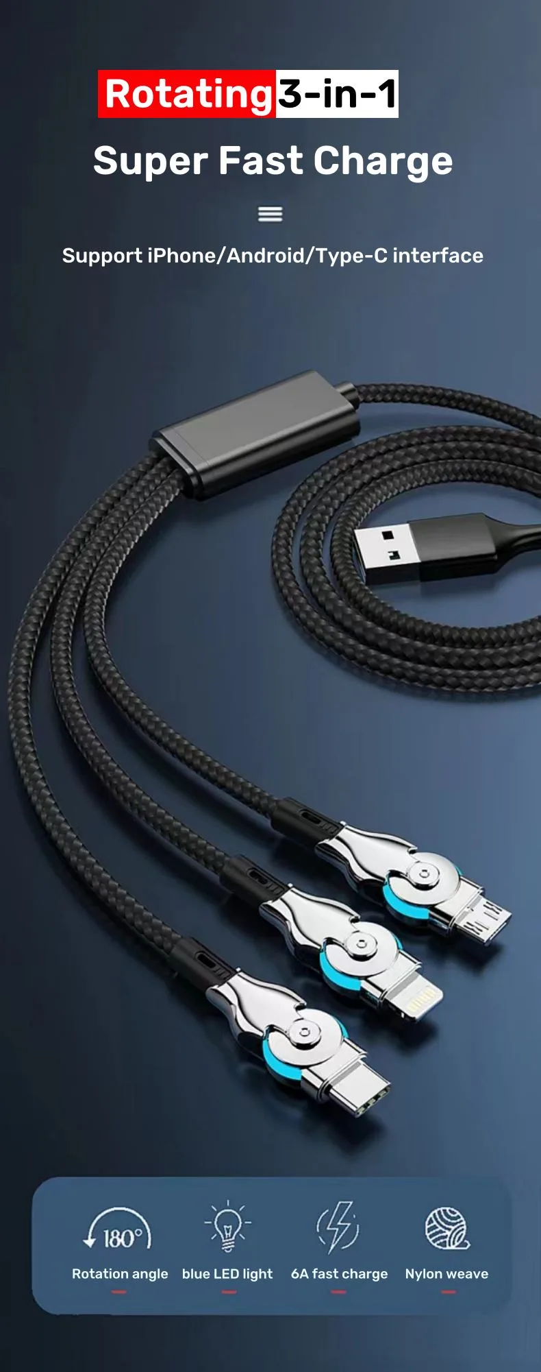 swivel data cable