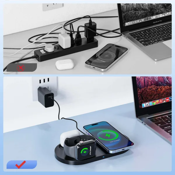 phone and watch charging station