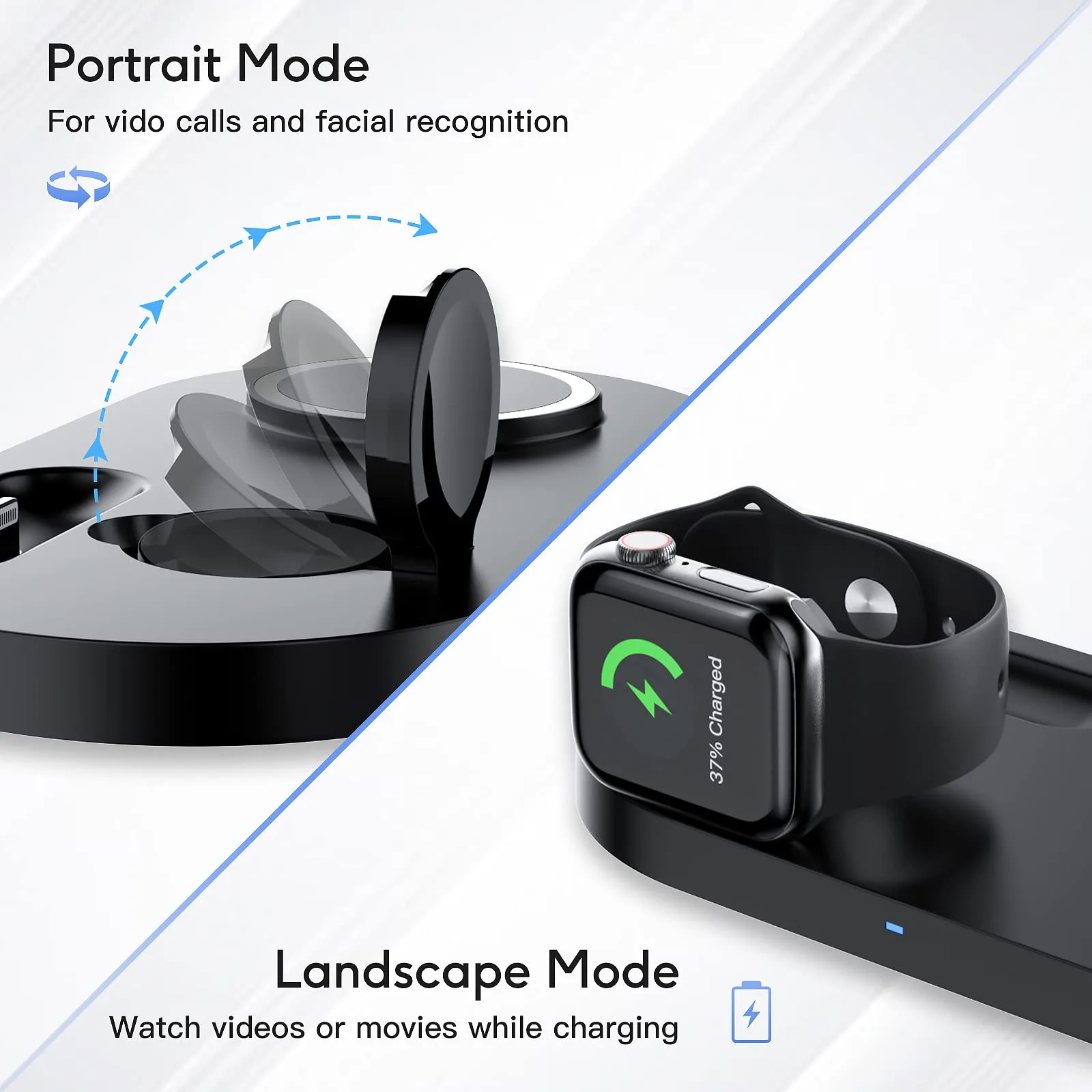 watch and phone charging station