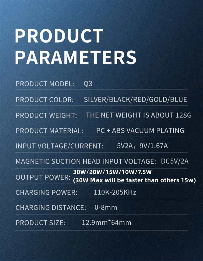 15w magnetic wireless car charger