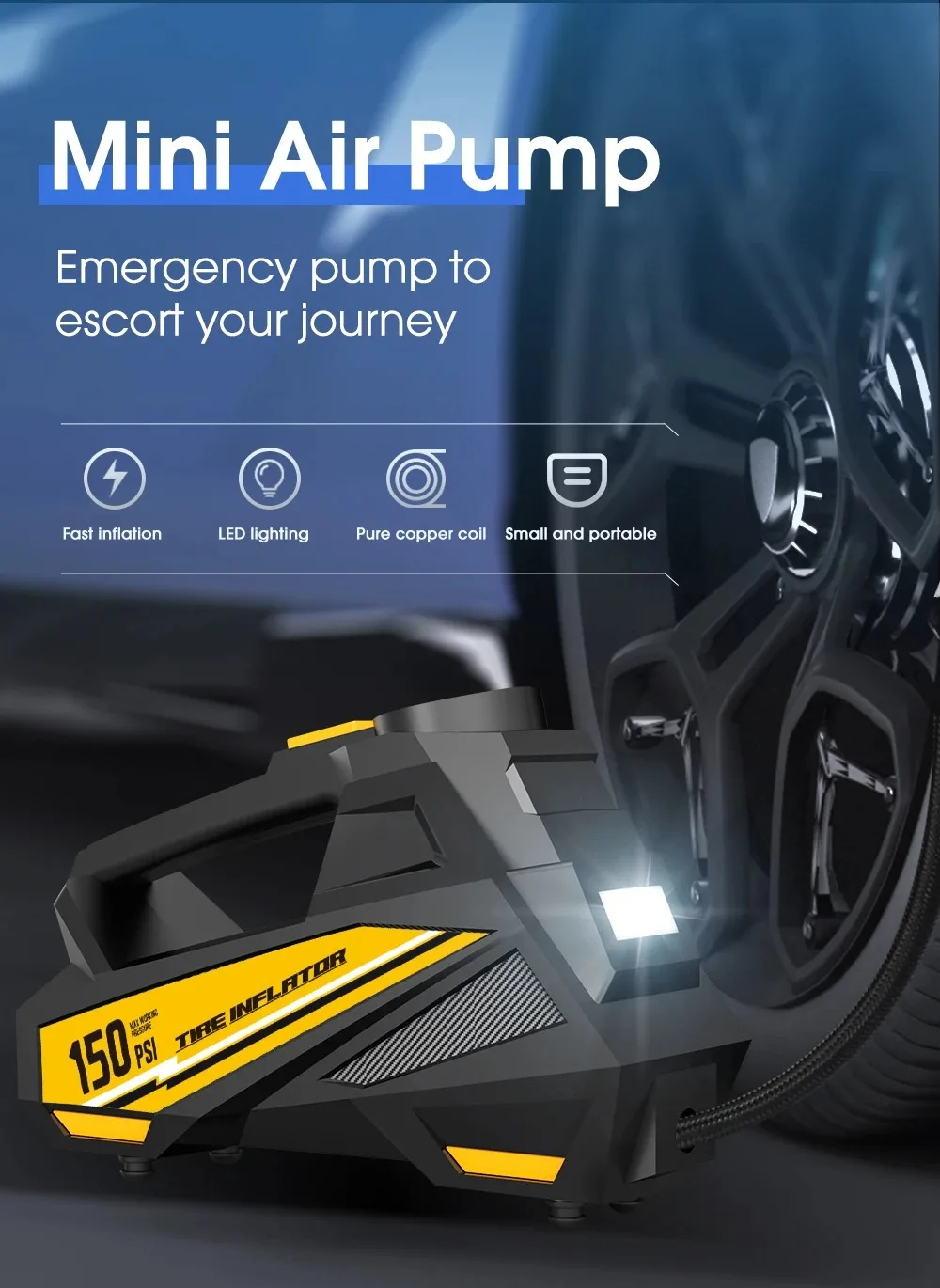 portable tyre inflator