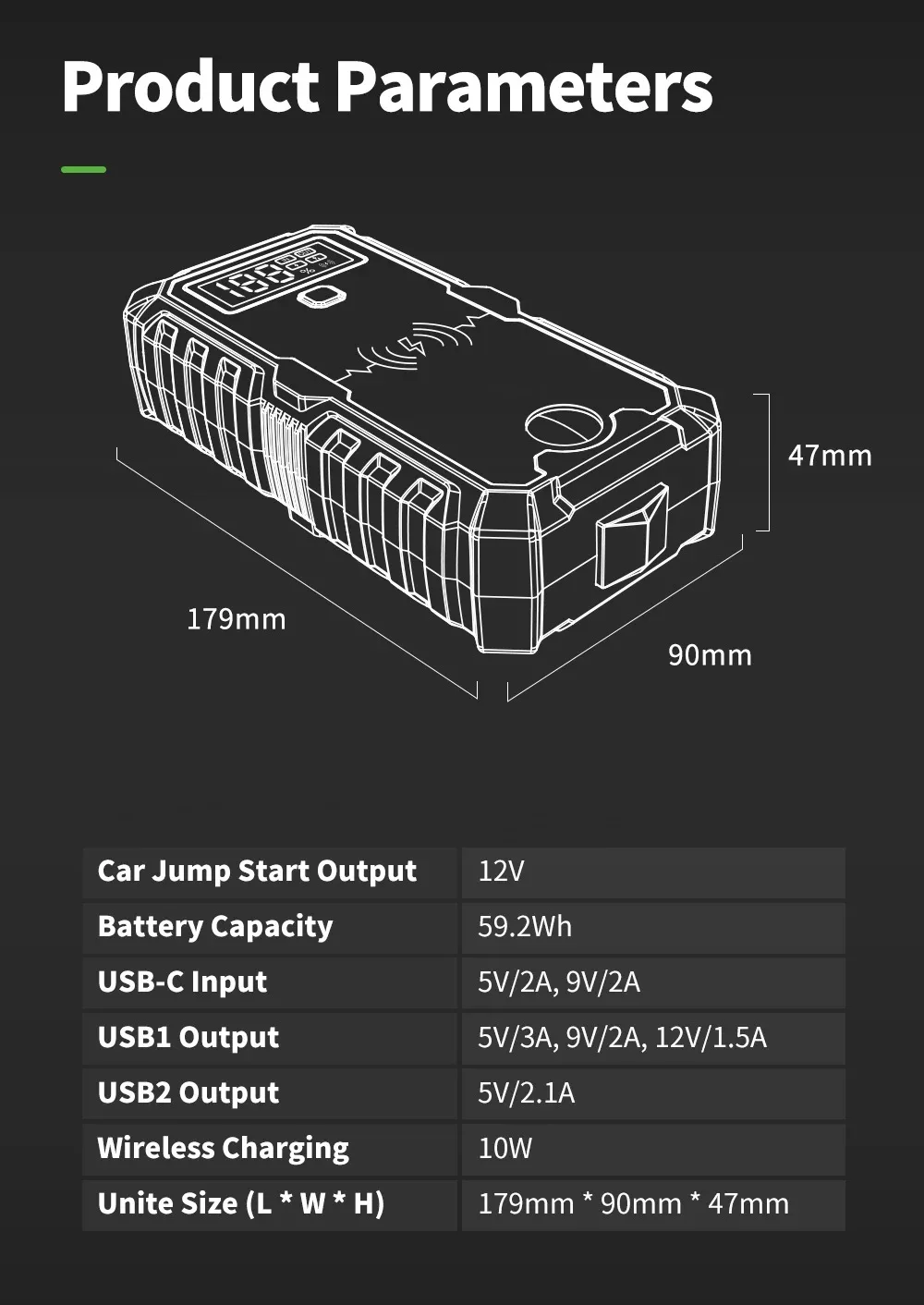battery charger jump starter
