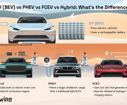 BEV, PHEV, FCEV and hybrid