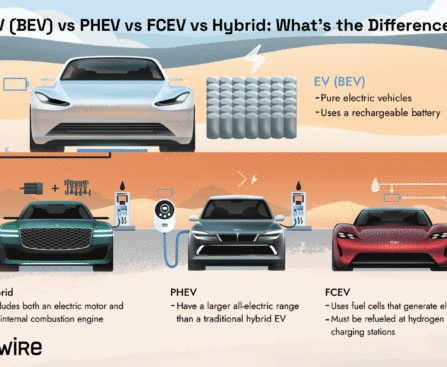 BEV, PHEV, FCEV and hybrid