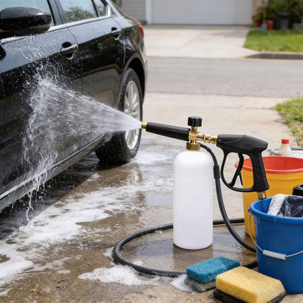 Car Washing Results Using a Spray Gun