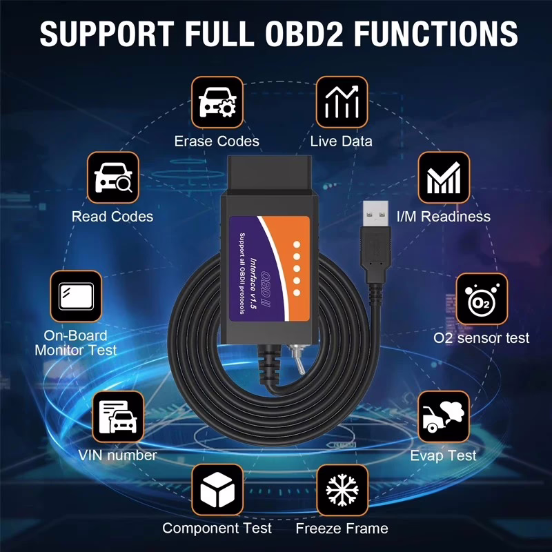 SUPPORT FULL OBD2 FUNCTIONS
